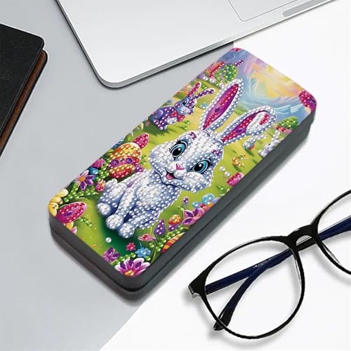 DIZAKIM 1pcs 5d Diamond Art Kits for Adults Small Diamond Painting Kit Gem Art Paint by Diamonds Dots Eyeglasses Case DIY for Beginner Women (#11) - color: #11