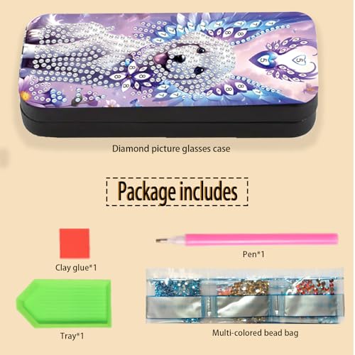 Diamond Painting Glasses Case - color: Dog