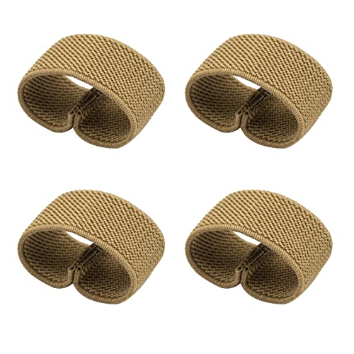 TACNEX 1" Wide Straps/Belt Keepers Elastic Military Webbing Holder Tactical Belt Loop Stays Backpack/Harness Strap/Sling Retainer Band Organizers - color: Coyote Brown