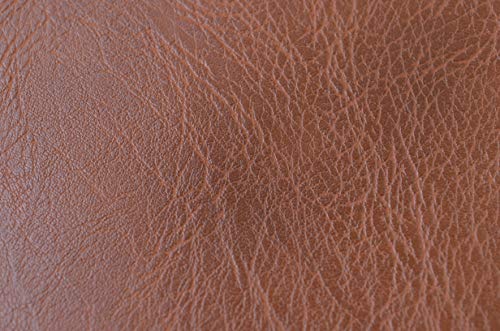 Wento Thick Faux Leather Fabric Soft Skin Grain PU Leather for Furniture Cover Reupholster Sofa Chairs Cushions (5 Yards, Brown) - color: Brown, size: 5 Yards (54" x 180")