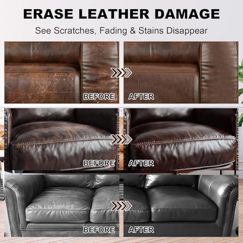STARTSO WORLD Camel Leather Recoloring Balm, Leather Repair Kit for Furniture,Couches & Car Seats, Leather Dye, Leather Color Restorer, Leather Scratch Remover - color: Camel, size: Leather Recoloring Balm
