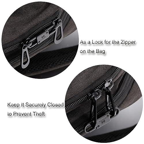 Mizeer 2 Size Zipper Clip Theft Deterrent - Anti Theft Zipper Clips Keep The Zipper Closed - Locks for Backpacks, Purses 4pcs Silver - color: 4pcs Sliver