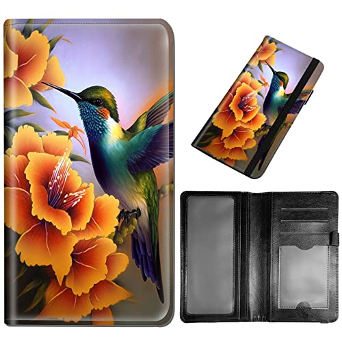 DEGDFSGR Checkbook Cover - Premium Leather Standard Duplicate Register Check Card Book Holder Wallet with RFID Blocking Function for Girl Men Women,Hummingbird - color: Hummingbird