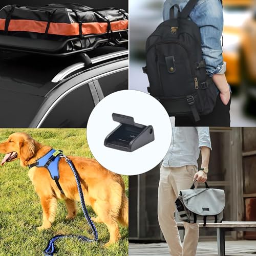 CooBigo 5pcs Webbing Cam Buckles Plastic Black Toggle Clip Backpack Straps - color: 5/8 Inch