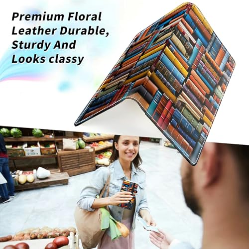 Check Book Cover for Personal Checkbook, Leather Business Checkbooks Plastic Insert Flap Card Holder Pen Hoop Holder with RFID Blocking Slim Wallet for Duplicate Checks Women Men, Books - color: Books