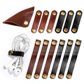 Kanemc 13PCS Leather Cord Organizer,3-Sizes Leather Cord Keeper for Travel