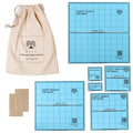 10" Square Templates, for Quilting and English Paper Piecing | Australian Designed and Made; Clear flexible PETG; fabric marking guide; patchwork block layout; reusable craft stencil - style: 10" Square