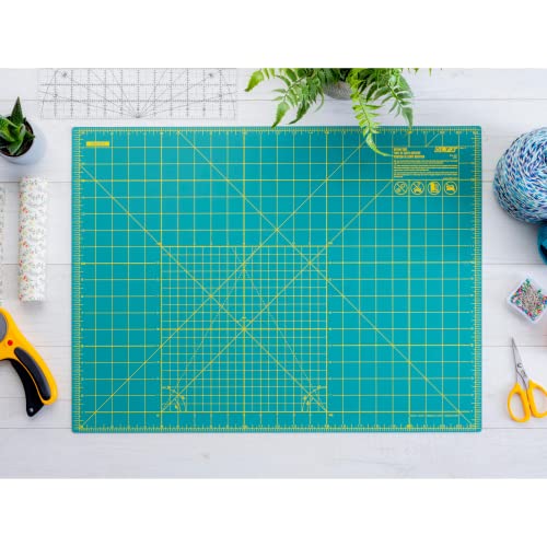 OLFA 18x24" Self-Healing Rotary Cutting Mat (RM-SG) - Double-Sided, Green