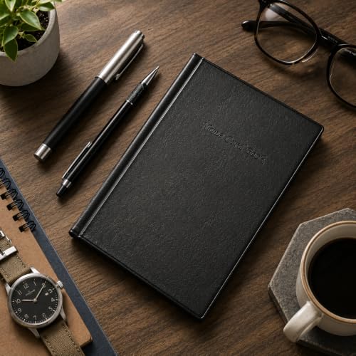 Professional Business Card Holder/Book with Black Cover, Holds 300 Business Cards | Credit Card Organizer Book with Clear Sleeves, Name Card Folder for Office and Networking, Rolodex - Ring Binder Depot - size: Small