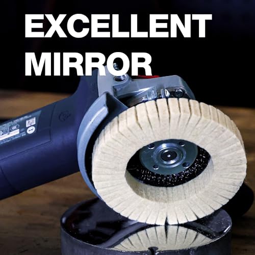 4.5" x 7/8" Vertical Wool Polishing Disc for Angle Grinder, 5 Pack | Wool Buffing Wheel Pad for Polishing Rough Surface to a Mirror Finish, for Metal Aluminum Marble Wood - style: 5pack-Vertical Wool Polishing Disc