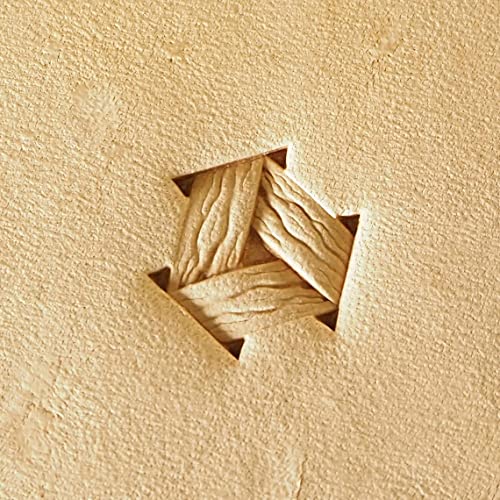 DandS ltd Leather Stamp Tool, Basket Weave, Professional Steel Craft Tool for Leatherworking, Embossing, Carving & Stamping Leather Projects, Belts Wallets & DIY Projects Compatible with Mallet #523 - color: Basket Weave 0.47" x 0.47"