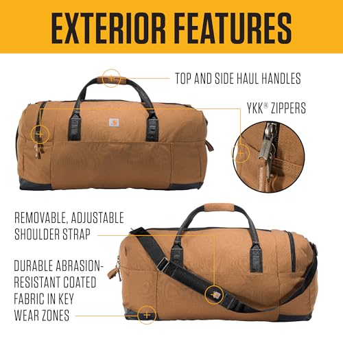 Carhartt Utility 120L Duffel Carhartt Brown | Classic Duffels, Heavy-Duty Bag for Jobsite, Gym, & Travel - color: Carhartt Brown, style: 120l