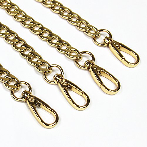 2PCS 23.6" Iron Flat Gold Purse Chain Strap Replacement for Clutch Bags - color: Gold, size: 23.6"