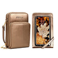 Crossbody Cellphone Purse Women Touch Screen Bag RFID Blocking Wallet Handbag Shoulder Strap - color: Bronze-small, size: Small