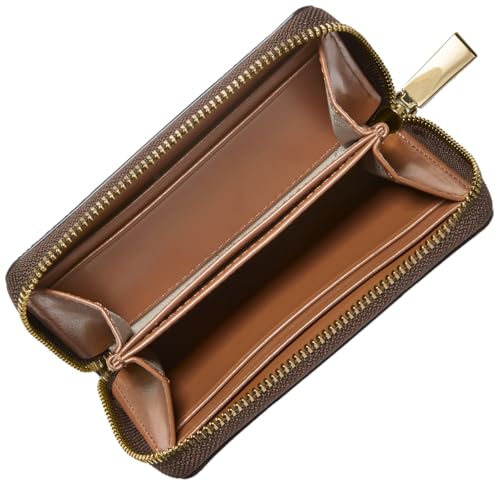 Michael Kors Jet Set Small Zip Around Card Case, Brown/Luggage - color: Gold-tone Hardware/Brown/Luggage
