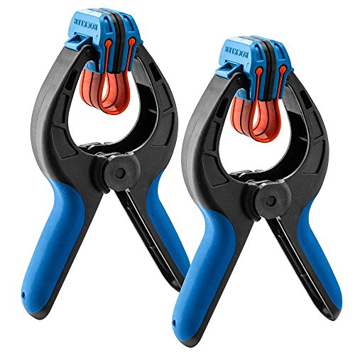 Rockler Medium Spring Bandy Clamps (Pair) One-Handed Nylon Clamps | Spring Clamps – Quick One-Handed Clamping – Medium Bandy Clamps – Nylon Construction – Pair Pack - size: 1PACK-Medium