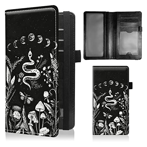 Checkbook Covers for Personal Checkbook Duplicate Checks RFID Blocking Checkbook Cover for Women Men with Elastic Strap Card Slots Pen Holder - Plants and Flowers - color: Plants and Flowers