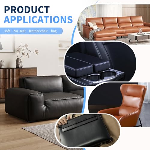 Self-Adhesive Leather Repair Patch, Vinyl Repair Kits for Couch | PU leather, Self-adhesive, quick repair, strong stick, large size, couch repair patch, furniture repair tape, cut to size - color: Light Brown, size: 3.5X79 Inch