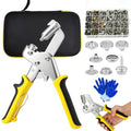 Fesorsi Heavy Duty Snap Fastener Tool, 100 Sets 15mm Metal Fasteners Buttons with Gloves, Storage Bag & Snap Box, Snap Button Kit for Boat Cover, Canvas, Leather, Tarps, Sewing & DIY Crafts