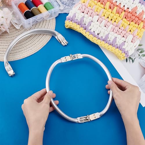 PH PandaHall 2pcs Purse Frame Kiss Clasp Internal Tubular Frame, 7.6inch U-Shaped Aluminum Purse Frame Clasp Replacements for DIY Purse Handle Bag Making Sewing Clutch Crafts - size: 7.6x3.7inch