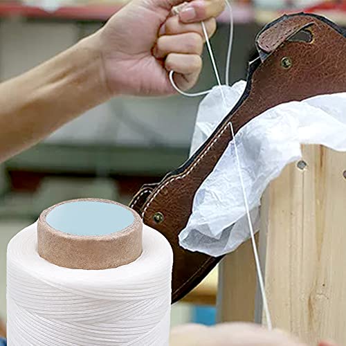 284Yards Leather Sewing Thread Waxed, Waxed Polyester Cord, Wax String - color: Off-white