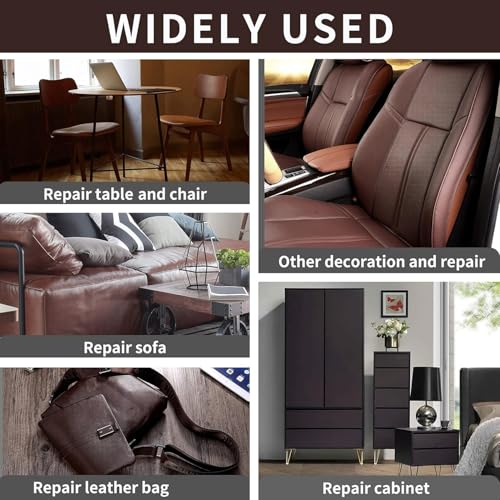 Leather Repair Patches, Self Adhesive Vinyl for Couches Furniture - color: Coffee, size: 3.5X79 inch