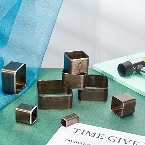 PH PandaHall 8 pcs High Carbon Steel One Hole Hollow Punch Cutter Set, 8 Sizes 20 25 30 35 40 45 50 55mm Square Leather Die Cutter Tool Cutting Punching Die for Handmade DIY Leather Craft - color: Square, size: 8 Sizes (20-55mm)