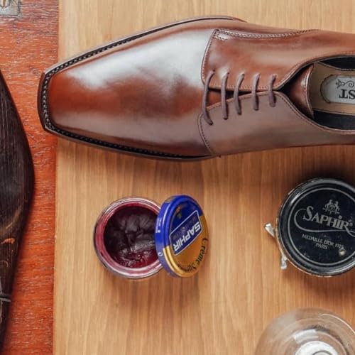 SAPHIR Creme Surfine Pommadier Shoe Polish - Beeswax Cream for Leather Products - color: Birch, size: 50 ml