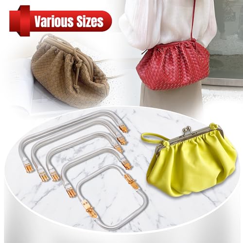 YTKavq 8" Metal Purse Frame, Heavy Duty Kiss Lock Clasp, 2pcs for DIY Bag - size: 8"