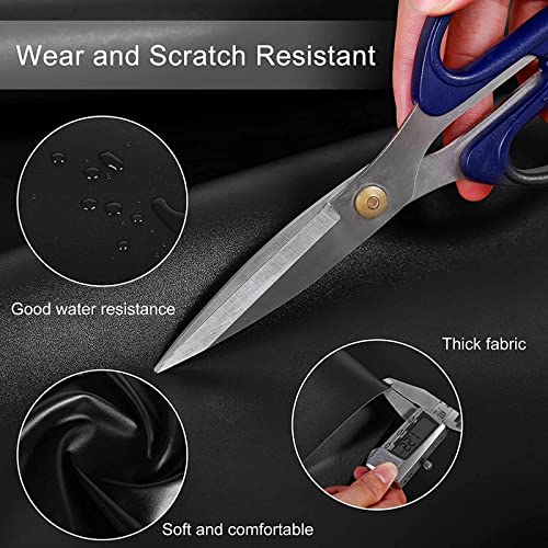 Butarfe Faux Leather 1.0mm Thick Upholstery Leather 2 Yards 54" x 72" Vinyl Leather Fabric By The Yard Soft PU Faux Synthetic Leather Pleather Fabric Black for Sofa Bags Chairs Car Seats DIY Crafts - color: 1.0mm Shiny Surface Black, size: 2 Yards