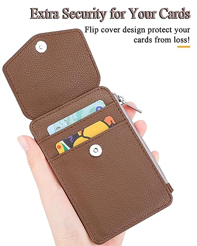 Teskyer ID Badge Holder with Lanyard, Lanyard Wallet, Lychee Coffee - color: Lichee Coffee, size: 3.1" x 4.7"