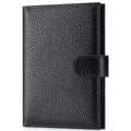 Passport Holder for Travel Women RFID Blocking Genuine Leather Passport Wallet with Card Slots, Zipper Coins Pocket, Cash Holder, Black - color: Black