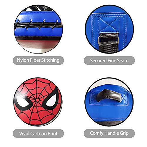 PU Leather Round Taekwondo Karate Punch Strike & Kick Pad Punching Striking & Kicking Target Shield for Boxing Training Practice - color: Red Head