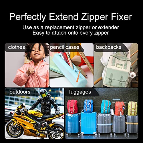 CooBigo 12Pack Zipper Pull Replacement, Golf Bag Zipper Pull Replacement Tab for Backpack, Jackets, Pants, Boots, Coats, Luggage - Orange(Universal Extender) - color: 08#- Orange 12pcs