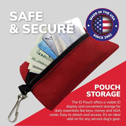 ActiveDogs Service Dog ID Card Pouch, Clip-On Badge Holder, Lime - color: Lime