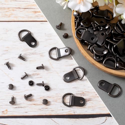 HINZIC 30 Sets Shoe Boot Lace Hooks Black Iron Buckle Replacement Fitting - color: Black,30pcs