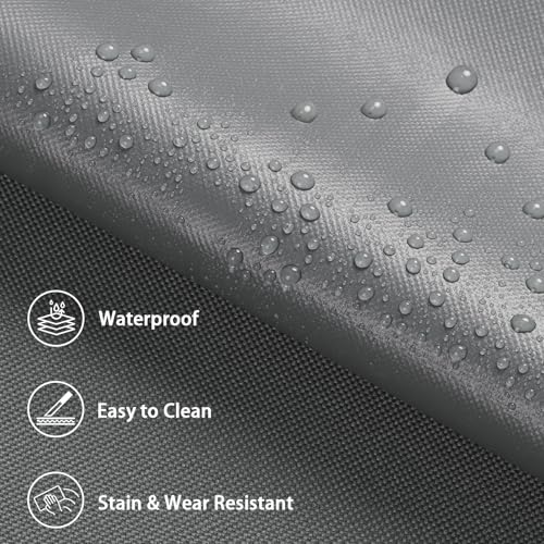 Waterproof Marine Canvas Fabric by The Yard 58" W 600D PVC Backing 1 Yard | 100% Waterproof, Polyester Fabric Upholstery Material, for Outdoor Indoor Marine Awning Tent Boat Furniture Cover, Light Grey - color: Light Grey, size: Pre Cut - 1 Yard