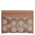 Coach Essential Card Case - color: Mushroom/Crystal Signature