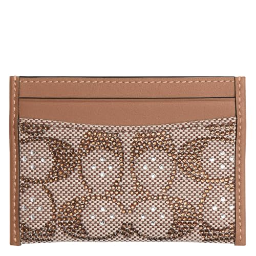 Coach Essential Card Case - color: Mushroom/Crystal Signature