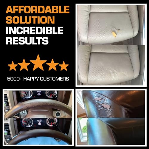 Professional Black Leather Repair Kit for Furniture, Couches, Boots, and Purses, Scratch Repair and Car Leather Restoration, All-Inclusive Vinyl Repair Kit, Quick and Easy to Use - color: Black