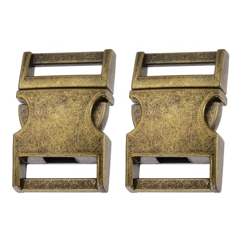 HARFINGTON Metal Quick Side Release Buckles Zinc Adjustable Quick Release Buckle Replacement Snaps Clips Clasps - color: Bronze, size: 1-1/2"(38mm)