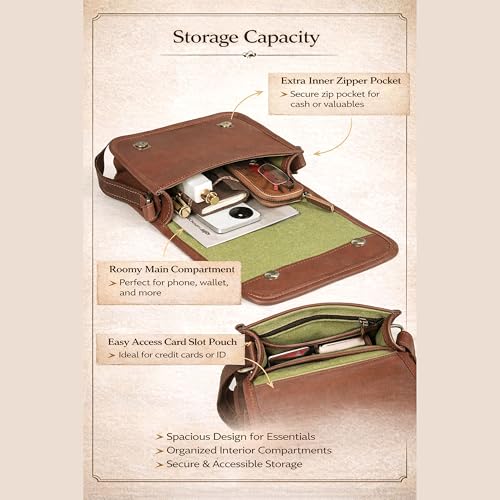 11 inch Small Crossbody Shoulder Genuine Leather iPad/Tablet Vintage Messenger Bag For 10.5 inch iPad Pro for Women & Men - style: Simple