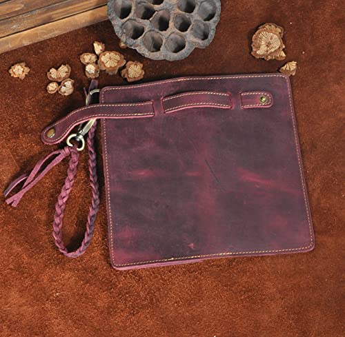 Le'aokuu Mens Genuine Leather Bifold Wallet Organizer Checkbook Removable Chain Wallet
