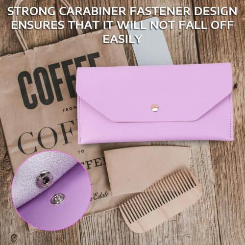 BLMHTWO Cash Wallets for Women - Reusable Leather Cash Envelope Wallet for Budgeting, Billing (Deep Purple) - color: Deep Purple