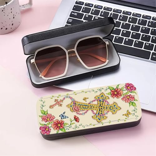 1pcs 5d Diamond Art Kits for Adults Small Diamond Painting Kit Gem Art Paint by Diamonds Dots Eyeglasses Case DIY for Beginner Women (#3) - color: #3