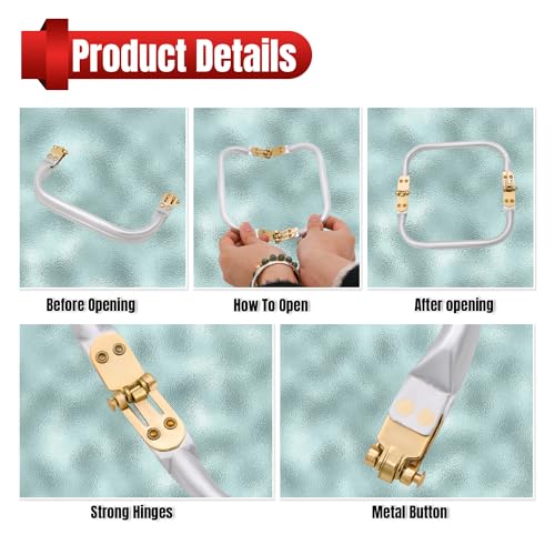 YTKavq 10" Metal Purse Frame, Heavy Duty Kiss Lock Clasp, 2pcs for DIY Bag - size: 10"