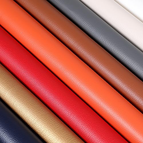 Marine Vinyl Upholstery Faux Leather Fabric, 1 Yard Brown | Marine Grade Faux Leather Vinyl by the Yard, Waterproof, Soft & Durable, for Boat, Furniture Upholstery, DIY Sewing Crafts - color: Brown, size: 1 Yard 55" x 36" (Pre-cut)