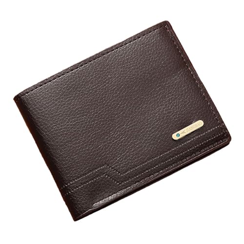 Slim Wallet for Men with Coin Purse, Minimalist Wallet with Zipper, Bifold Mens Wallets with Credit Card Holder, PU Leather Men's Wallet with Money Clip, Carteras Para Hombres (Coffee L) - color: Coffee L