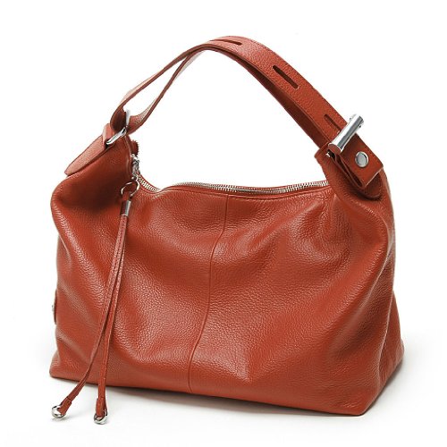 zency 6 Colors Fashion 100% Real Genuine Leather Women Shoulder Bag Handbag Lady Casual Tote - color: Brown