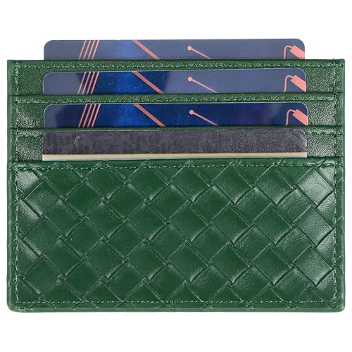 Credit Card Holder Wallet, Slim Minimalist Wallet | Blocking Leather Front Pocket Wallets 6 Card Slots Card Case for Men Women